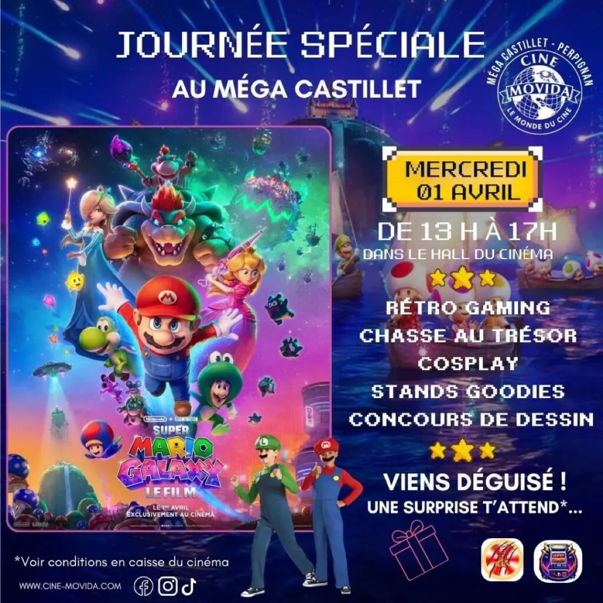 L’affiche de la journée Super Mario Galaxy