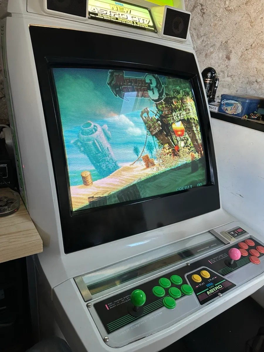 Metal Slug 3 sur le tube cathodique d'origine de la New Astro City