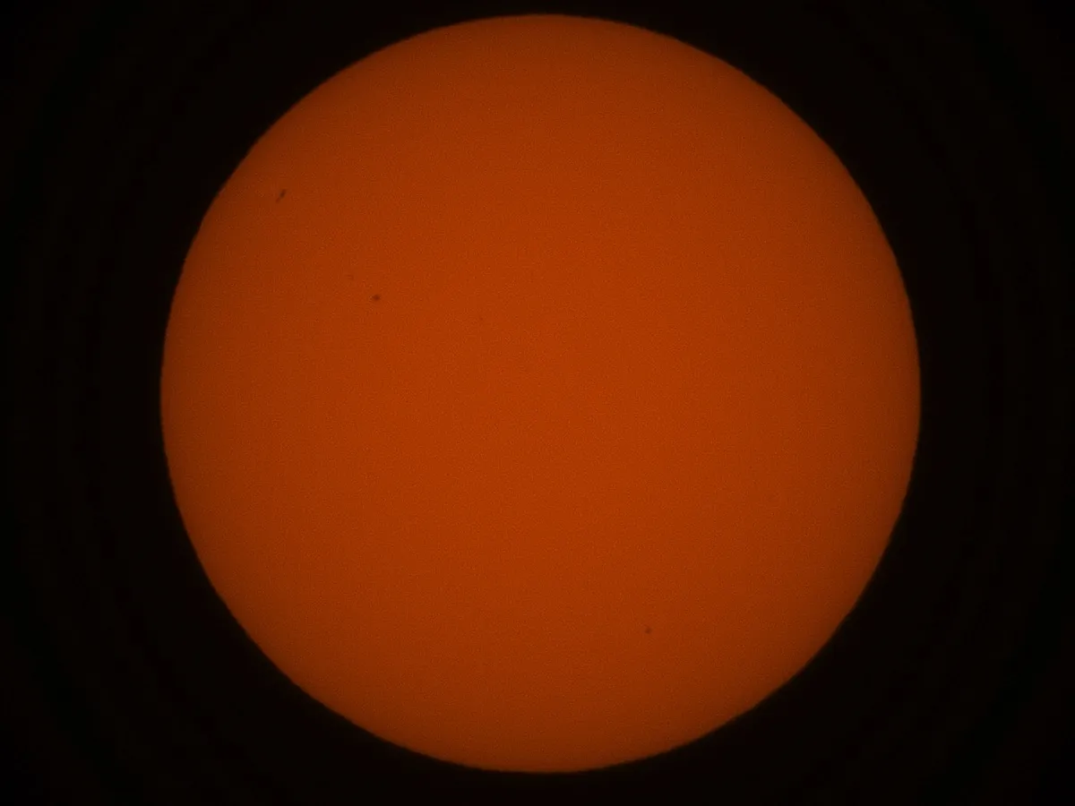 Le Soleil capturé au télescope pendant l'éclipse du 12 août 2026 à Vingrau